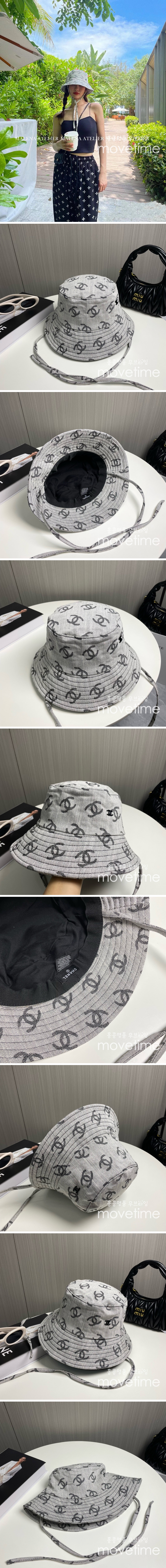 [홍콩명품.CHANEL] 샤넬 25SS 로고 패턴 데님 벙거지 모자 (그레이), CA0305, 홍콩명품쇼핑몰,인터넷명품,온라인명품사이트,남자명품,해외직구