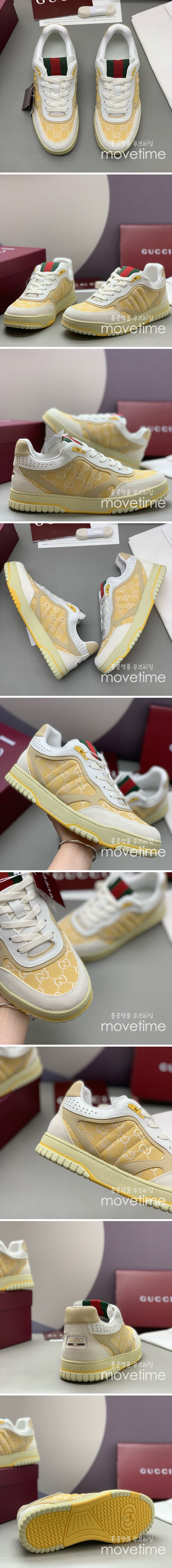 [홍콩명품.Gucci] 구찌 25SS 로고 RE-WEB 스니커즈 운동화 (노랑), SE4764, PMD, 명품스니커즈,운동화,구두,로퍼,하이탑,신발