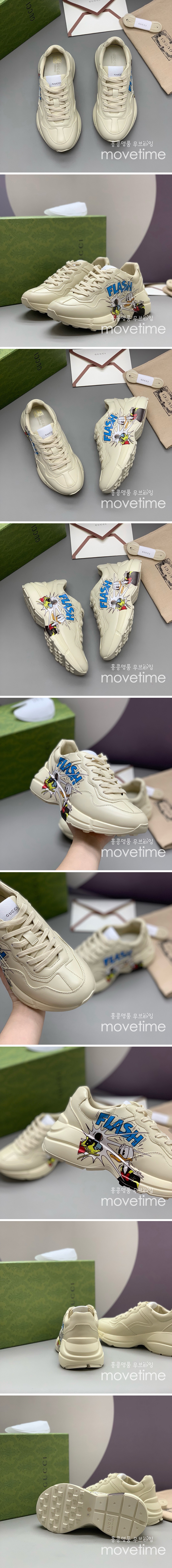[홍콩명품.Gucci] 구찌 25SS 로고 그래픽 남여 라이톤 스니커즈 운동화 (아이보리), SE4770, PMD, 명품스니커즈,운동화,구두,로퍼,하이탑,신발