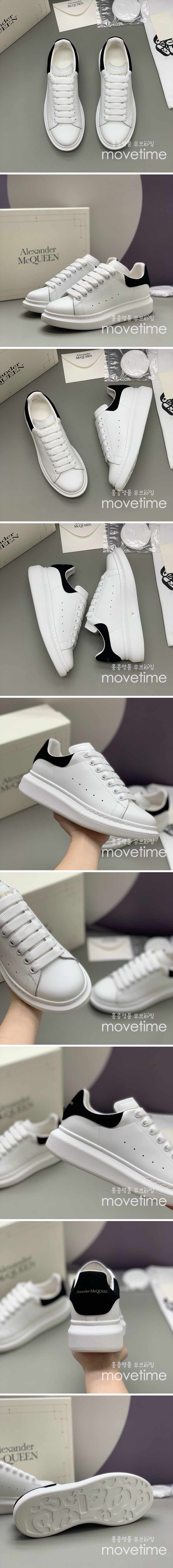 [홍콩명품.McQueen] 알렉산더맥퀸 25SS 로고 남여 오버솔 스니커즈 운동화 (화이트-블랙), SE4794, PMD, 명품스니커즈,운동화,구두,로퍼,하이탑,신발