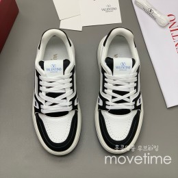 [홍콩명품.Valentino] 발렌티노 25SS 로고 남여 레더 가죽 스니커즈 운동화 (화이트-블랙), SE4804, PMD, 명품스니커즈,운동화,구두,로퍼,하이탑,신발