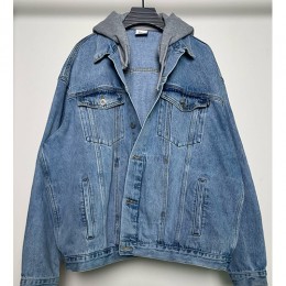 [홍콩명품.VETEMENTS] 베트멍 25SS 로고 후드 데님 자켓, BM20648, VT, 홍콩명품의류,구매대행,온라인명품