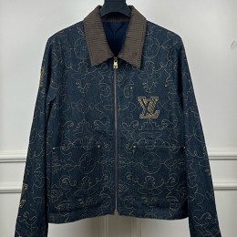 [홍콩명품.LOUIS VUITTON] 루이비통 25SS 로고 데님 자켓 1AFWXN + 데님 팬츠 진 청바지 상하의 세트, BM20692, JU, 홍콩명품의류,구매대행,온라인명품