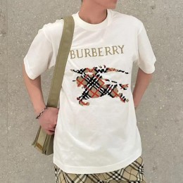 [홍콩명품.Burberry] 버버리 25SS 프로섬로고 자수 반팔 티셔츠 (2컬러), BM20709, KB, 홍콩명품의류,구매대행,온라인명품