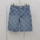 [홍콩명품.LOUIS VUITTON] 루이비통 25SS 로고 다미에 데님 쇼츠 반바지, BM20757, KB, 홍콩명품의류,구매대행,온라인명품
