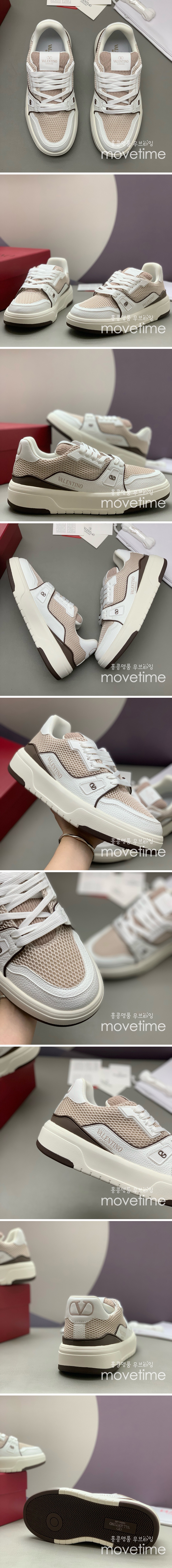 [홍콩명품.Valentino] 발렌티노 25SS 로고 남여 스니커즈 운동화 (베이지), SE4921, PMD, 명품스니커즈,운동화,구두,로퍼,하이탑,신발