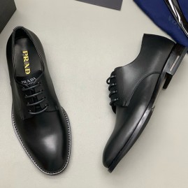 [홍콩명품,PRADA] 프라다 25SS 로고 레더 가죽 정장 구두 (블랙), SE4927, PMD, 명품스니커즈,운동화,구두,로퍼,하이탑,신발