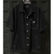 [명품레플리카,PRADA] 프라다 25SS 삼각로고 데님 반팔 남방 셔츠 (블랙), BM20853, X2, 홍콩명품의류,구매대행,온라인명품