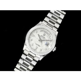 [홍콩명품. ROLEX] 로렉스 데이데이트 36mm 다이아몬드 베젤 운석 다이얼
