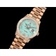 [홍콩명품. ROLEX] 로렉스 롤렉스 데이데이트 36mm 로즈골드 다이아몬드 베젤 Turquoise 다이얼