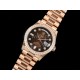 [홍콩명품. ROLEX] 로렉스 롤렉스 데이데이트 36mm 로즈골드 다이아몬드 베젤 브라운 다이얼