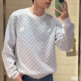 [홍콩명품.LOUIS VUITTON] 루이비통 25SS 로고 다미에 니트 스웨터 (화이트), BM20917, KB, 홍콩명품의류,구매대행,온라인명품