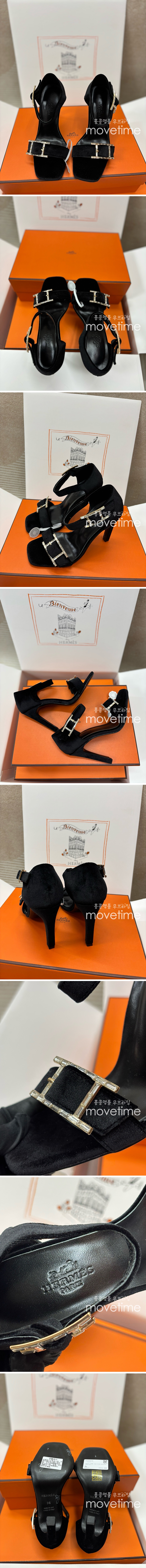 [홍콩명품.Hermes] 에르메스 25SS 로고 여성 레더 가죽 슬리퍼 샌들 (블랙), SE4963, H3, 명품스니커즈,운동화,구두,로퍼,하이탑,신발