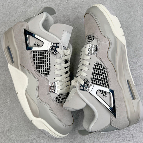 [홍콩명품.NIKE] 나이키 25SS 로고 남여 에어 조던 AJ4 Retro 스니커즈 운동화 (그레이), SE5012, S3, 명품스니커즈,운동화,구두,로퍼,하이탑,신발