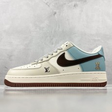 [홍콩명품.NIKE] 나이키 25SS 로고 남여 Air Force 스니커즈 운동화 (아이보리-스카이블루), SE5038, S3, 명품스니커즈,운동화,구두,로퍼,하이탑,신발