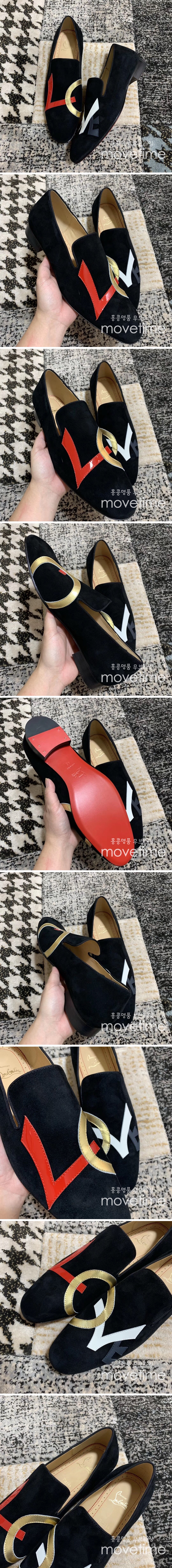 [홍콩명품.Christian Louboutin] 크리스챤루부탱 25SS 로고 레더 가죽 정장 구두 (블랙), SE5059, S3, 명품스니커즈,운동화,구두,로퍼,하이탑,신발