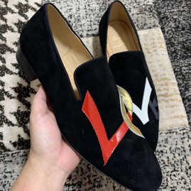 [가격문의][홍콩명품.Christian Louboutin] 크리스챤루부탱 25SS 로고 레더 가죽 정장 구두 (블랙), SE5059, S3, 명품스니커즈,운동화,구두,로퍼,하이탑,신발
