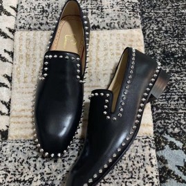 [가격문의][홍콩명품.Christian Louboutin] 크리스챤루부탱 25SS 로고 레더 가죽 정장 구두 (블랙), SE5060, S3, 명품스니커즈,운동화,구두,로퍼,하이탑,신발