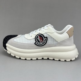 [가격문의][홍콩명품.MONCLER] 몽클레어 25SS 로고 레더 가죽 스니커즈 운동화 (아이보리-그레이), SE5066, S3, 명품스니커즈,운동화,구두,로퍼,하이탑,신발