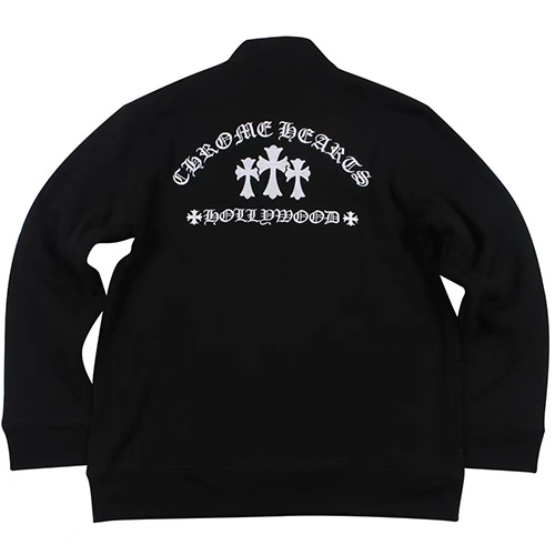 [홍콩명품.Chrome Hearts] 크롬하츠 25SS 로고 자수 하프지퍼 울 맨투맨 티셔츠 (2컬러), BM21109, TT, 홍콩명품의류,구매대행,온라인명품