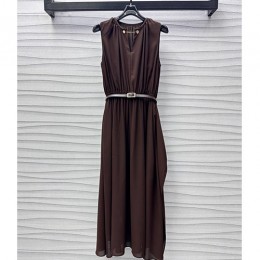 [홍콩명품.Max Mara] 막스마라 25SS 로고 여성 슬리브리스 롱 원피스 (브라운), BM21130, TBG, 홍콩명품의류,구매대행,온라인명품