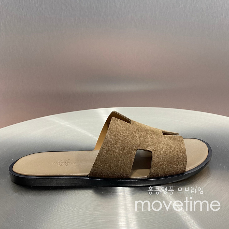 [홍콩명품.Hermes] 에르메스 25SS 로고 이즈미르 레더 가죽 슬리퍼 (브라운), SE5210, GHS, 명품스니커즈,운동화,구두,로퍼,하이탑,신발