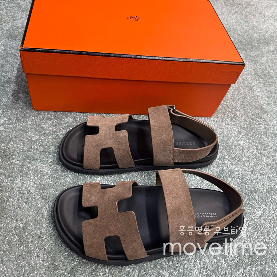 [홍콩명품.Hermes] 에르메스 25SS 로고 남여 레더 가죽 시프레 샌들 (브라운), SE5235, GHS, 명품스니커즈,운동화,구두,로퍼,하이탑,신발