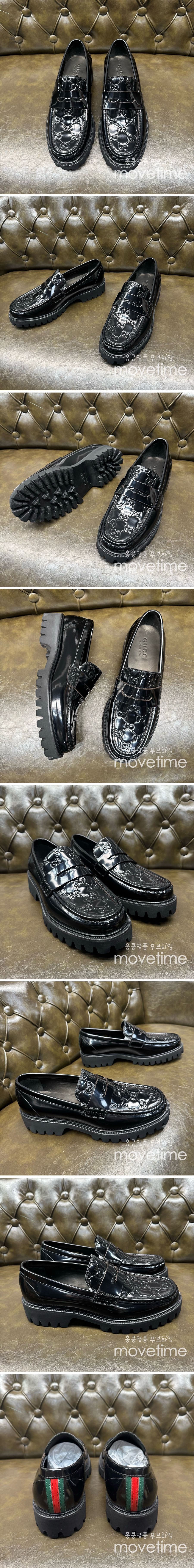 [홍콩명품.Gucci] 구찌 25SS 로고 레더 가죽 로퍼 구두 (블랙), SE5268, GHS, 명품스니커즈,운동화,구두,로퍼,하이탑,신발