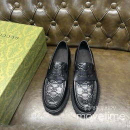 [홍콩명품.Gucci] 구찌 25SS 로고 레더 가죽 로퍼 구두 (블랙), SE5270, GHS, 명품스니커즈,운동화,구두,로퍼,하이탑,신발