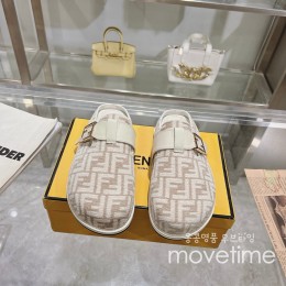 [홍콩명품,FENDI] 펜디 25SS 로고 남여 FF패턴 레더 가죽 샌들 슬리퍼 (베이지), SE5274, GHS, 명품스니커즈,운동화,구두,로퍼,하이탑,신발