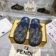 [홍콩명품,FENDI] 펜디 25SS 로고 남여 FF패턴 레더 가죽 샌들 슬리퍼 (블루), SE5280, GHS, 명품스니커즈,운동화,구두,로퍼,하이탑,신발