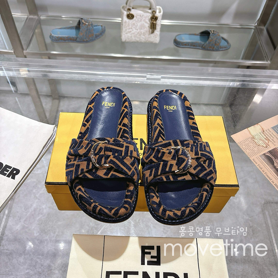 [홍콩명품,FENDI] 펜디 25SS 로고 남여 FF패턴 샌들 슬리퍼 (브라운), SE5284, GHS, 명품스니커즈,운동화,구두,로퍼,하이탑,신발