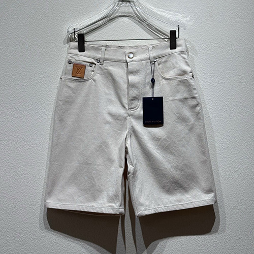 [명품레플리카.LOUIS VUITTON] 루이비통 25SS 로고 데님 쇼츠 반바지 (화이트), BM21176, KB, 홍콩명품의류,구매대행,온라인명품