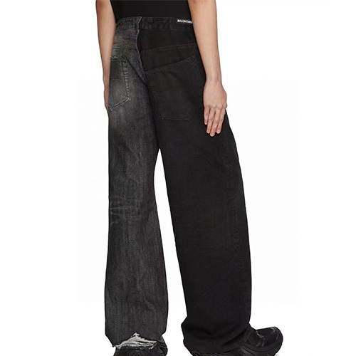 [명품레플리카.BALENCIAGA] 발렌시아가 25SS 로고 오버핏 데님 팬츠 진 청바지 (블랙), BM21231, KB, 홍콩명품의류,구매대행,온라인명품