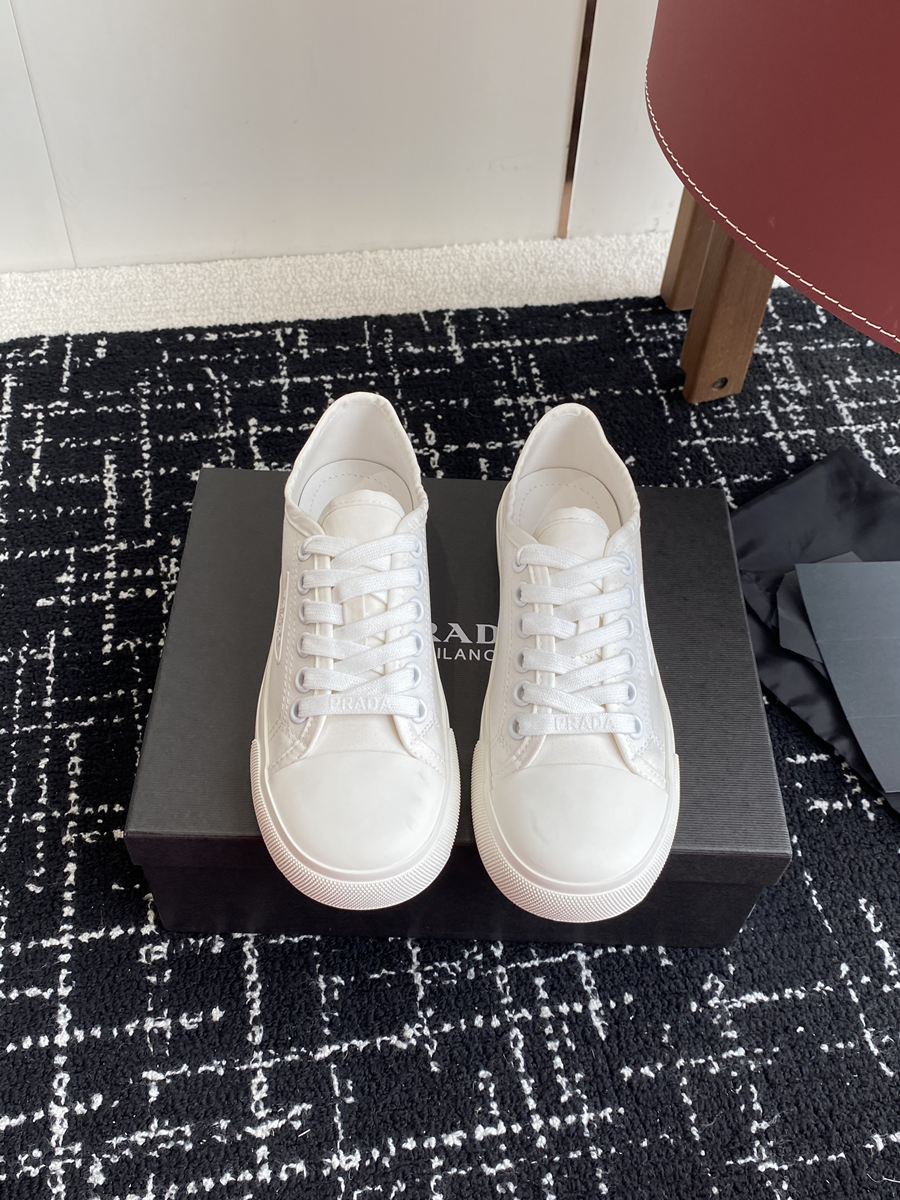 [홍콩명품,PRADA] 프라다 25SS 삼각로고 여성 캔버스 운동화 (3컬러), SE5312, GHS, 명품스니커즈,운동화,구두,로퍼,하이탑,신발