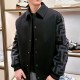 [홍콩명품,FENDI] 펜디 25SS 로고 캐시미어 카라 봄버 자켓 (블랙), BM21295, CR3, 명품레플리카,미러급,온라인쇼핑몰사이트