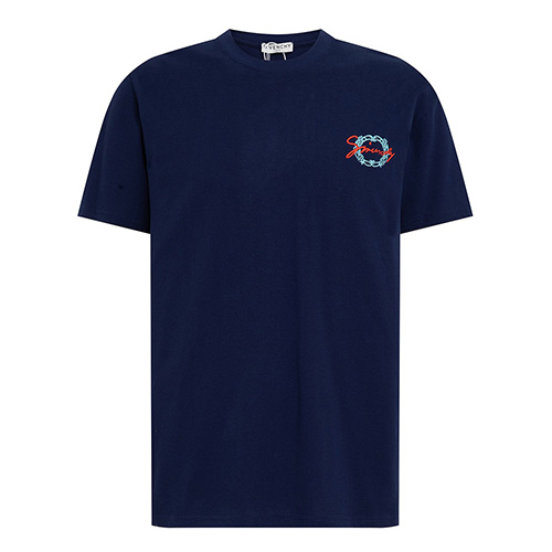 [홍콩명품.GIVENCHY] 지방시 25SS 로고 자수 반팔 티셔츠 + 쇼츠 반바지 상하의 세트 (블루), BM21320, JU, 명품레플리카,미러급,온라인쇼핑몰사이트