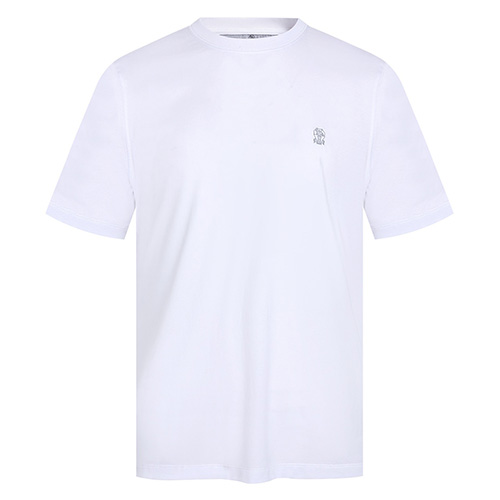 [홍콩명품.Brunello Cucinelli ] 브루넬로 쿠치넬리 25SS 로고 자수 반팔 티셔츠 (2컬러), BM21447, JU, 명품레플리카,미러급,온라인쇼핑몰사이트