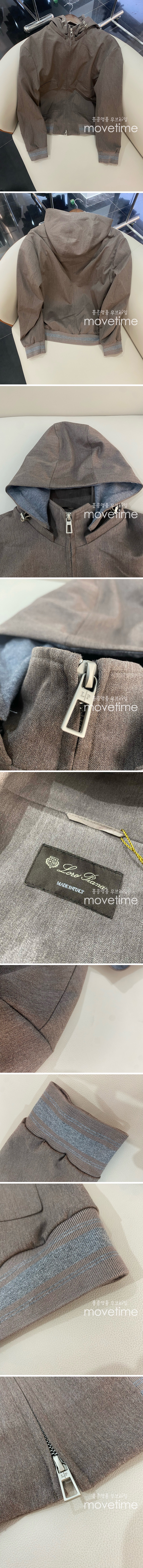 [홍콩명품.Loro Piana] 로로피아나 25SS 로고 후드 봄버 자켓 (브라운), BM21458, JU, 명품레플리카,미러급,온라인쇼핑몰사이트