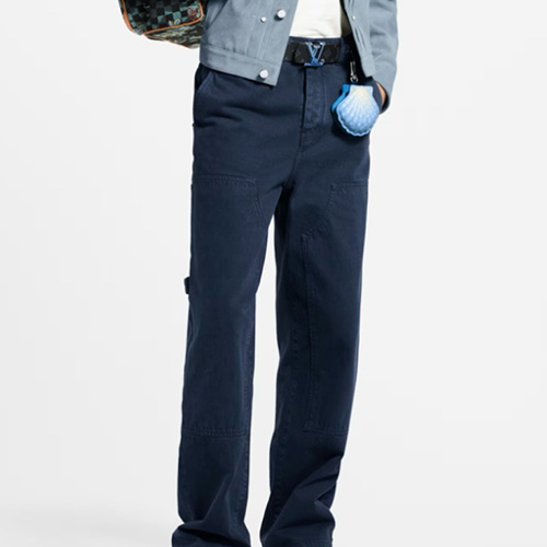 [홍콩명품.LOUIS VUITTON] 루이비통 25SS 로고 오버핏 데님 팬츠 진 청바지 (네이비), BM21571, JU, 명품레플리카,미러급,온라인쇼핑몰사이트