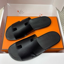 [홍콩명품.Hermes] 에르메스 25SS 로고 레더 가죽 샌들 슬리퍼 (블랙), SE5316, H3, 명품스니커즈,운동화,구두,로퍼,하이탑,신발