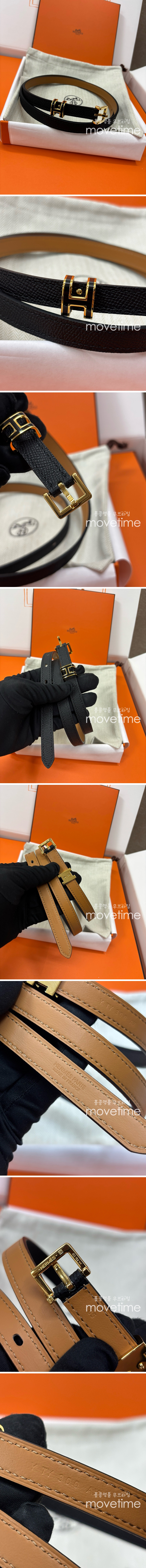 [홍콩명품.Hermes] 에르메스 25SS 로고 여성 레더 가죽 벨트 (블랙-금장), 1.3cm, BT1445, H3, 명품레플리카,인터넷쇼핑몰,남자명품,해외직구