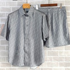 [홍콩명품,Christian Dior] 디올 25SS 로고 오블리크 반팔 남방 셔츠 + 쇼츠 반바지 상하의 세트 (그레이), BM21598, JU, 명품레플리카,미러급,온라인쇼핑몰사이트