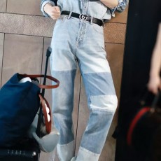 [홍콩명품.Gucci] 구찌 25SS 로고 레이어드 데님 팬츠 진 청바지, BM21638, JU, 홍콩명품가방,명품쇼핑몰,크로스백,핸드백,구매대행