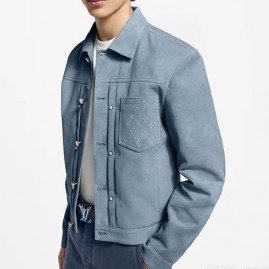 [홍콩명품.LOUIS VUITTON] 루이비통 25SS 로고 모노그램 포켓 카라 레더 가죽 자켓 (2컬러), BM21683, KK, 레플리카의류,미러급사이트