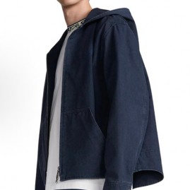 [가격문의][홍콩명품,Christian Dior] 디올 25SS 로고 자수 데님 후드 바람막이 자켓 (네이비), BM21697, JU, 레플리카의류,미러급사이트