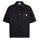 [홍콩명품,PRADA] 프라다 25SS 삼각로고 반팔 남방 셔츠 (블랙), BM21730, S1F, 레플리카의류,미러급사이트