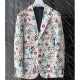 [홍콩명품.LOUIS VUITTON] 루이비통 25SS 로고 그래픽 패턴 정장 수트 자켓 (화이트), BM21752, SAM, 레플리카의류,미러급사이트