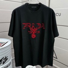 [홍콩명품,PRADA] 프라다 25SS 로고 프린트 반팔 티셔츠 (2컬러), BM21761, G5, 레플리카의류,미러급사이트