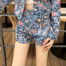 [홍콩명품.LOUIS VUITTON] 루이비통 25SS 로고 여성 플라워 패턴 미니 데님 쇼츠 반바지 핫팬츠, BM21787, TBG, 레플리카의류,미러급사이트